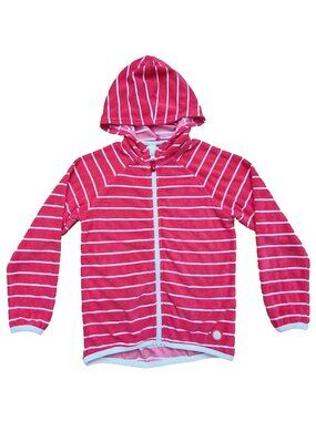 Reima Candy Pink Hafen Terry Striped Hoodie 122 cm (6-7 Years)
